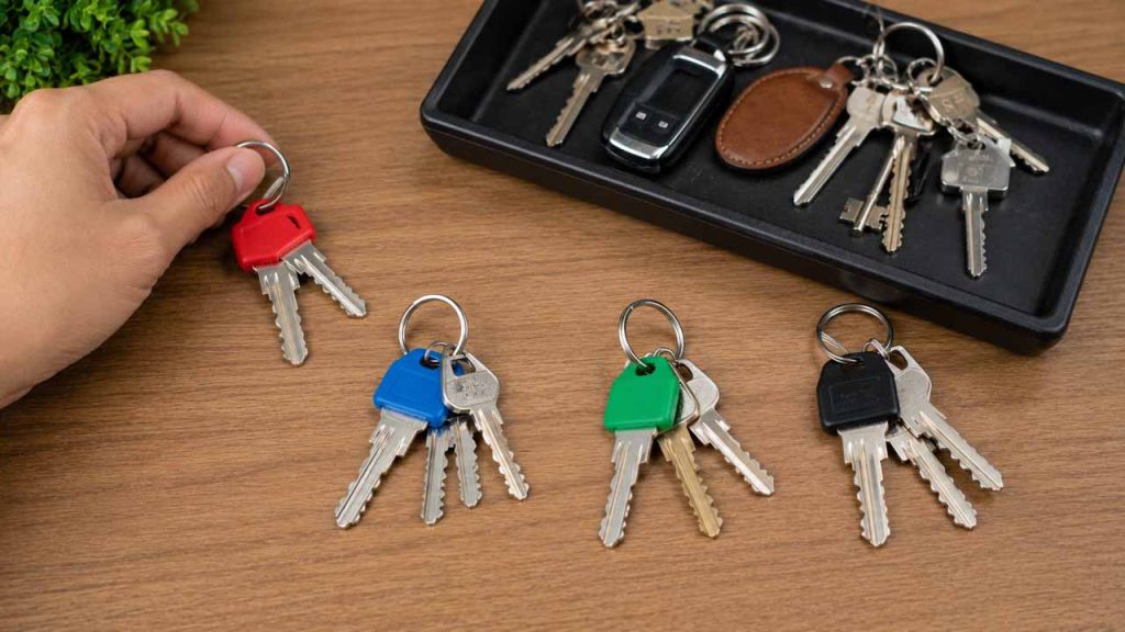 Tách chìa khóa thành nhiều chùm theo từng khu vực sử dụng