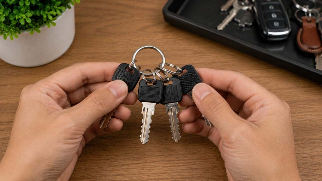 Tạo dấu hiệu bằng xúc giác để nhận biết các chìa khóa