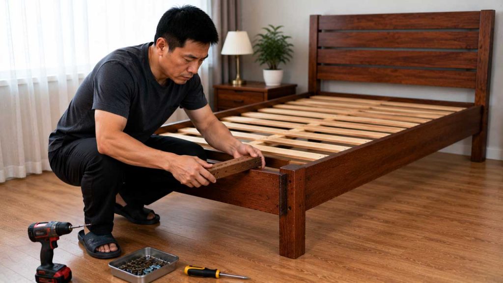 Thay thế các bộ phận bị hư hỏng trên giường gỗ