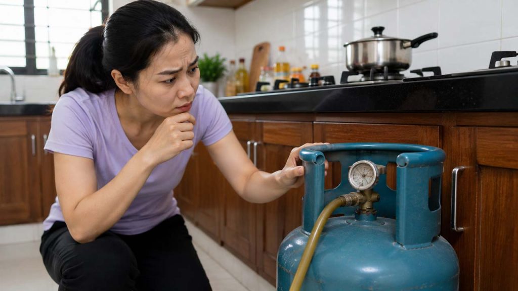 Kiểm tra lượng gas tiêu hao bất thường của bình gas
