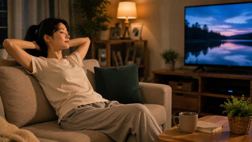 Nghỉ ngơi thư giãn trong thời gian TV quảng cáo