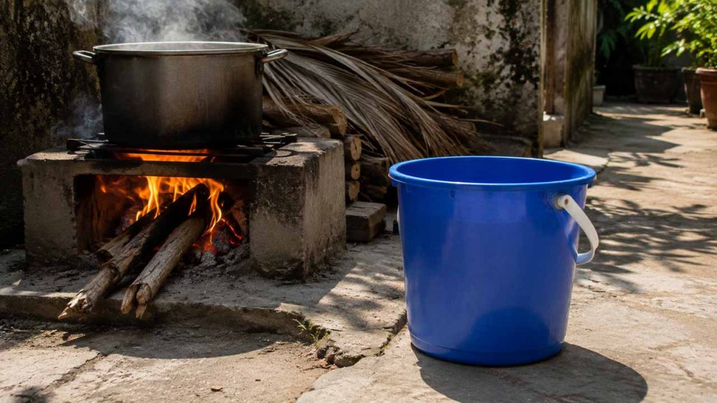 Tránh đặt xô nhựa gần nguồn nhiệt cao