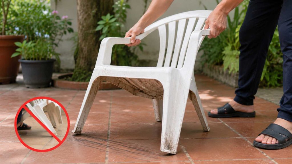 Nhấc ghế thay vì kéo lê trên nền cứng