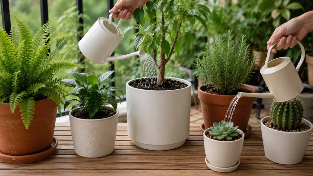 Tưới lượng nước phù hợp với từng loại cây