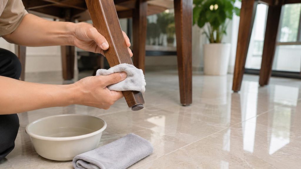 Vệ sinh chân ghế thường xuyên