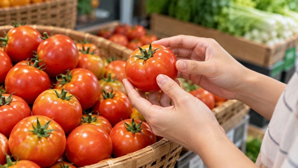 Chọn cà chua vừa chín tới để dễ bảo quản