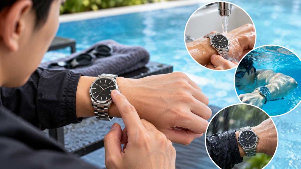 Chú ý khả năng chống nước của đồng hồ đeo tay