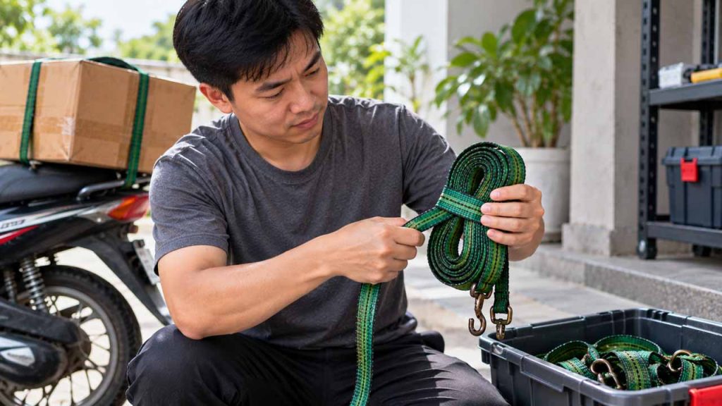Cuộn dây ràng hàng gọn gàng sau mỗi lần sử dụng