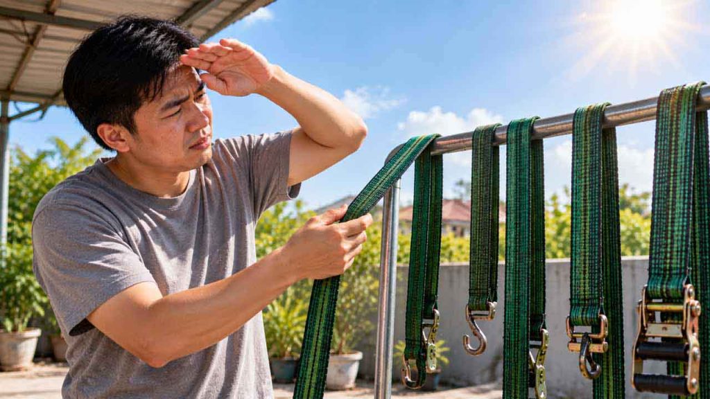 Tránh phơi dây ràng hàng dưới nắng gắt lâu ngày