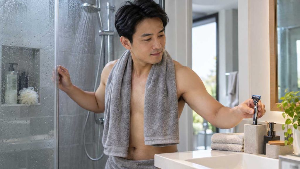 Không để dao cạo râu trong khu vực tắm ẩm ướt