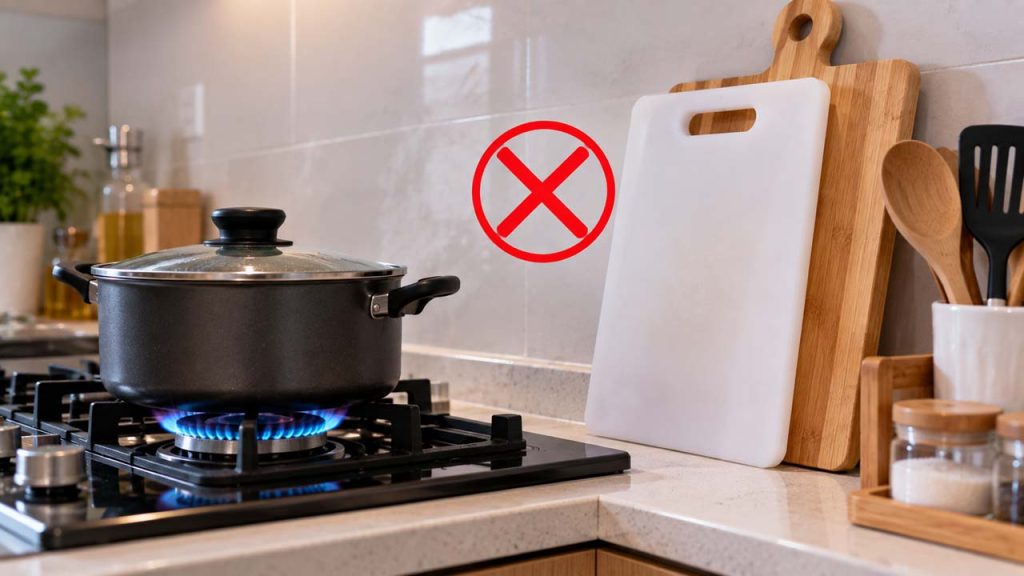 Không để thớt nhựa sát nguồn nhiệt khi bảo quản