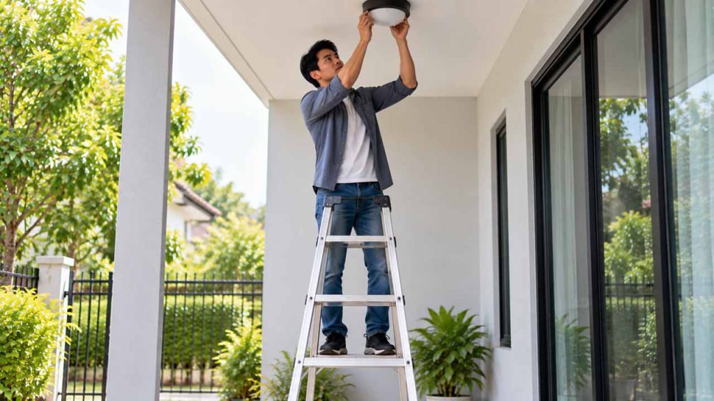 Không vượt quá tải trọng và chiều cao sử dụng an toàn của thang nhôm