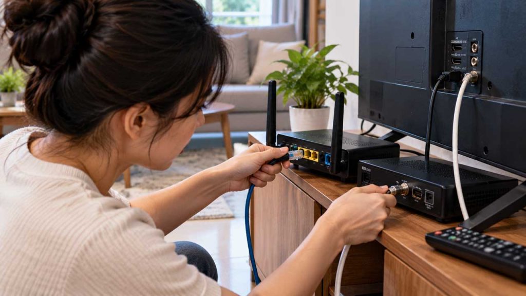 Chú ý dây mạng và dây truyền hình khi có giông sét
