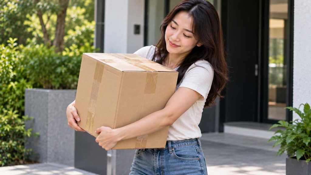Ôm vật nặng gần cơ thể khi di chuyển