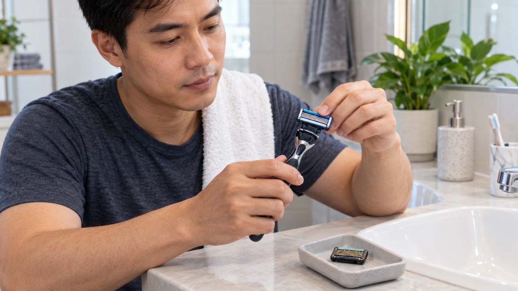 Thay lưỡi dao cạo khi có dấu hiệu xuống cấp