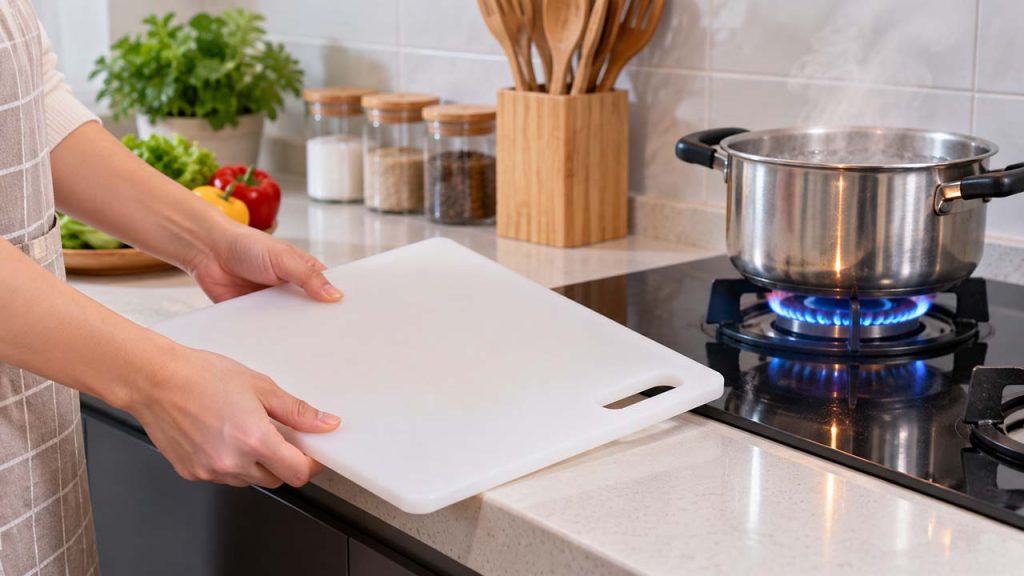 Tránh để thớt nhựa tiếp xúc với nhiệt độ quá cao