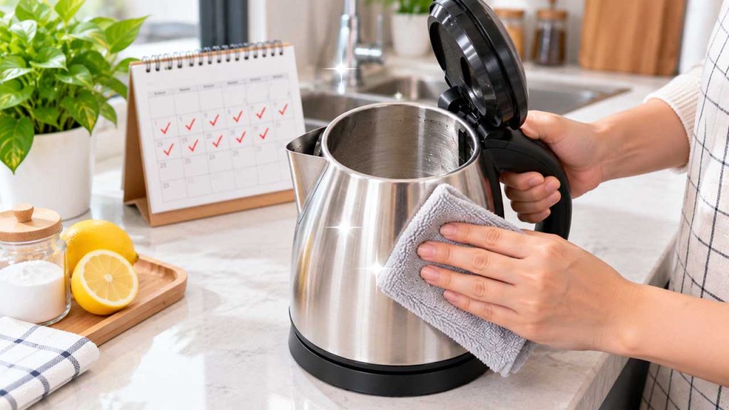 Vệ sinh bình đun siêu tốc định kỳ để hạn chế cặn dày