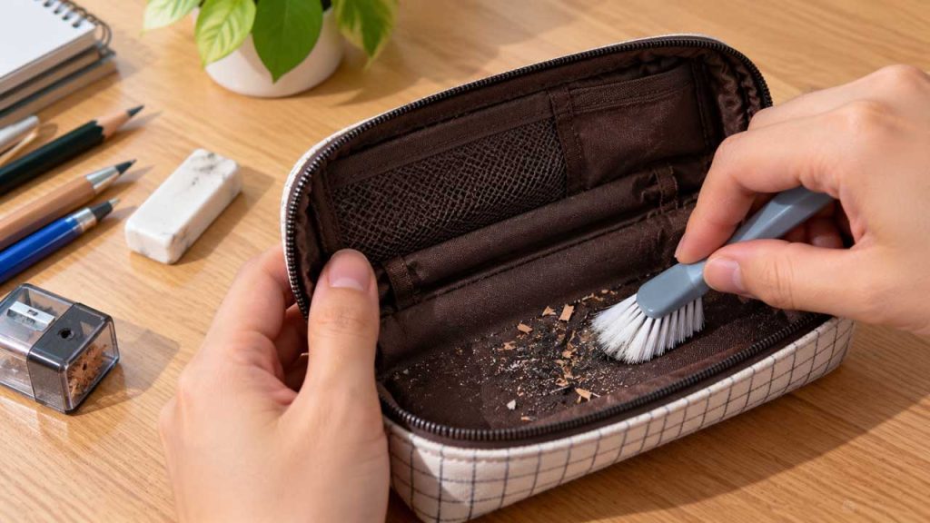 Vệ sinh hộp bút thường xuyên để giữ gôm tẩy sạch